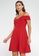 Ashley Collection red Strappy Cold Shoulder Dress 17EE6AA390125DGS_1