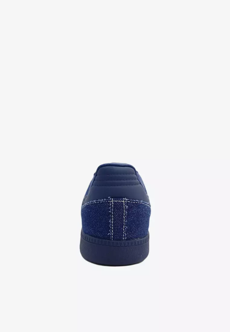 Dr Cardin The Origin: Heritage Collection Kids Laced-Up Sneaker K-RJ-100 | Denim/Faux Suede/Leather