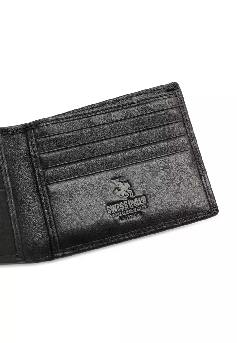 Men's RFID Blocking Bi Fold Wallet - Black
