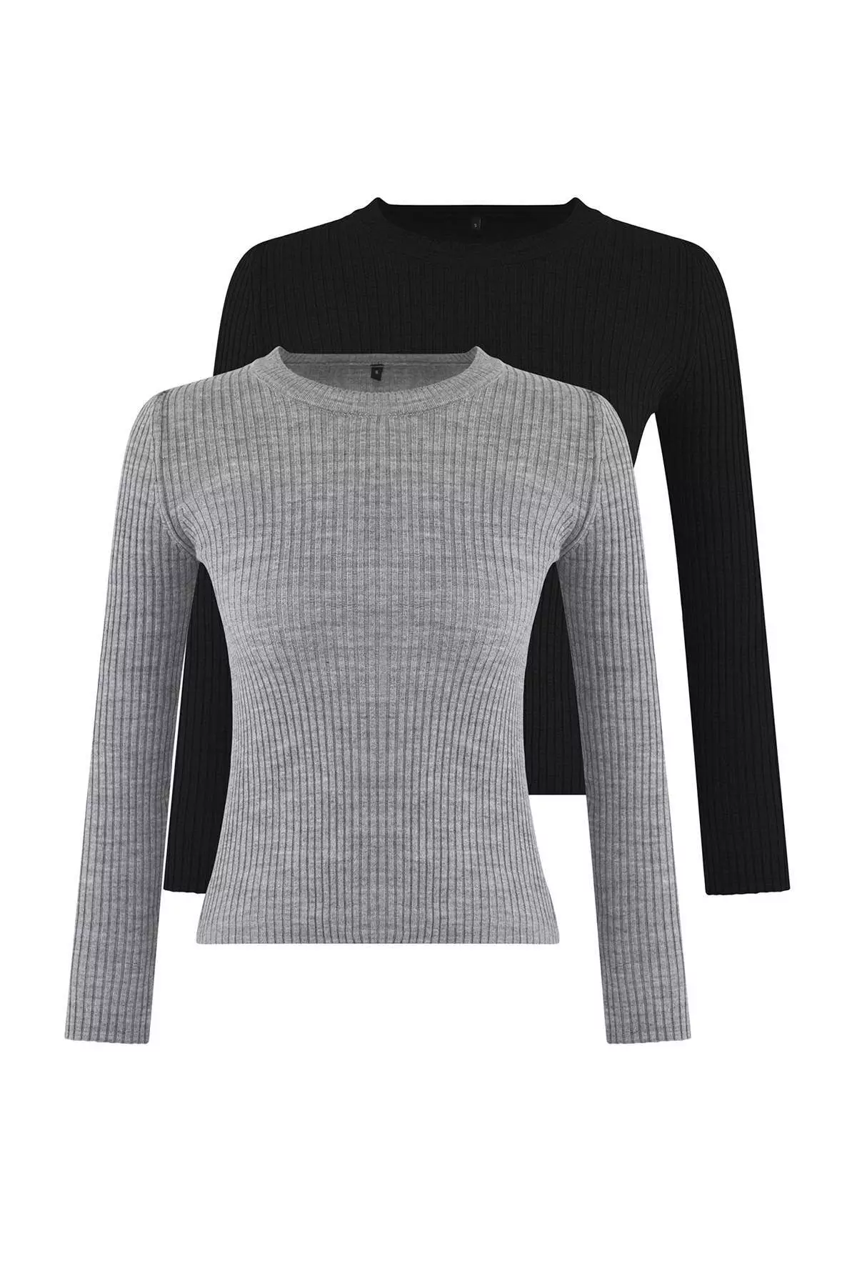 Black-Gray Double Pack Knitwear Sweater