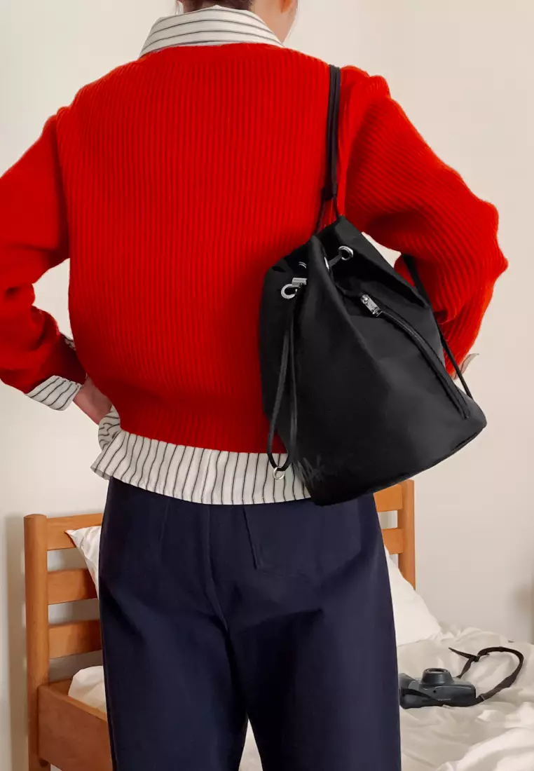 LEANNA Nylon Backpack Black
