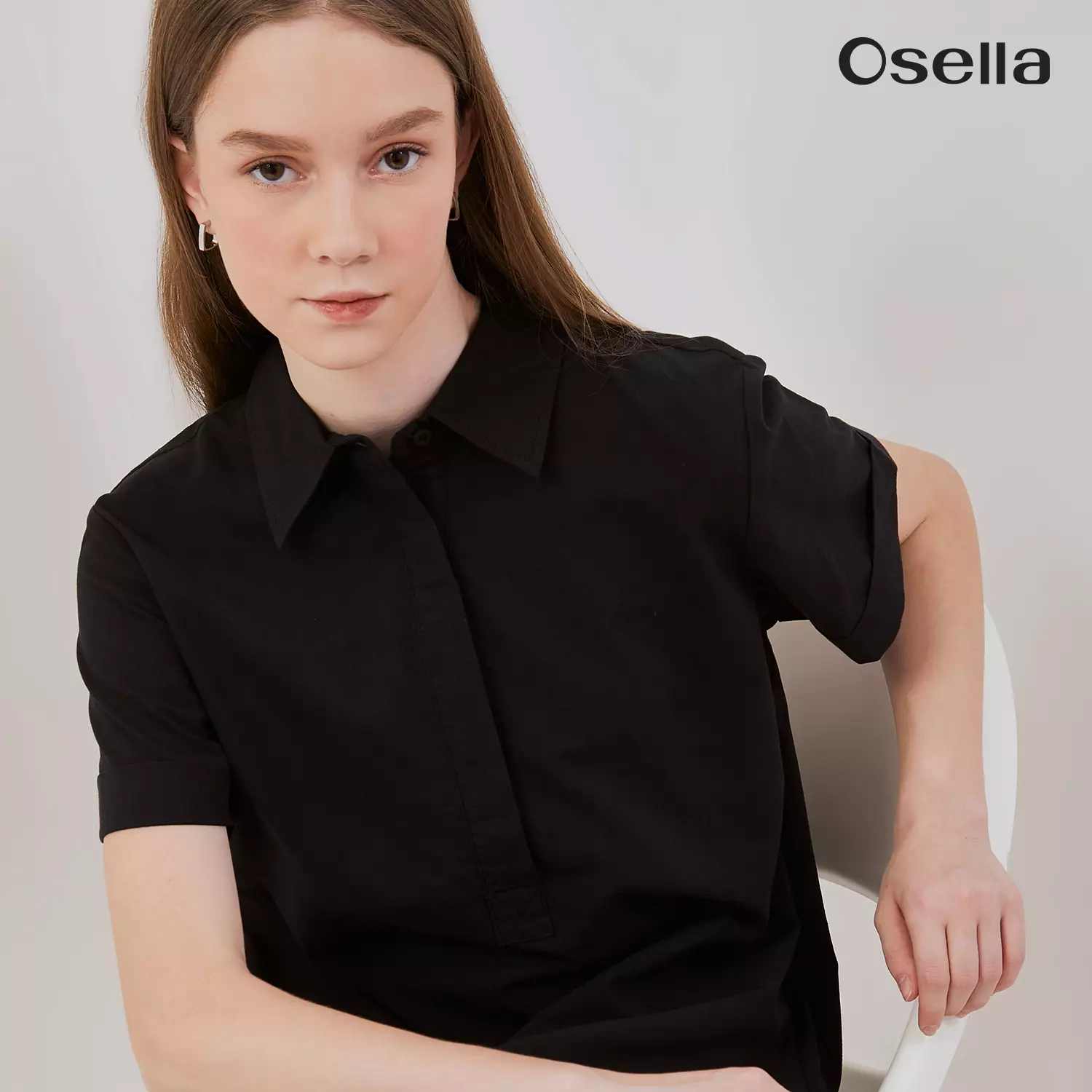 Osella Short Sleeve Polo Collared Mini Dress 2156500143 | Mini Dress Polo Lengan Pendek Perempuan