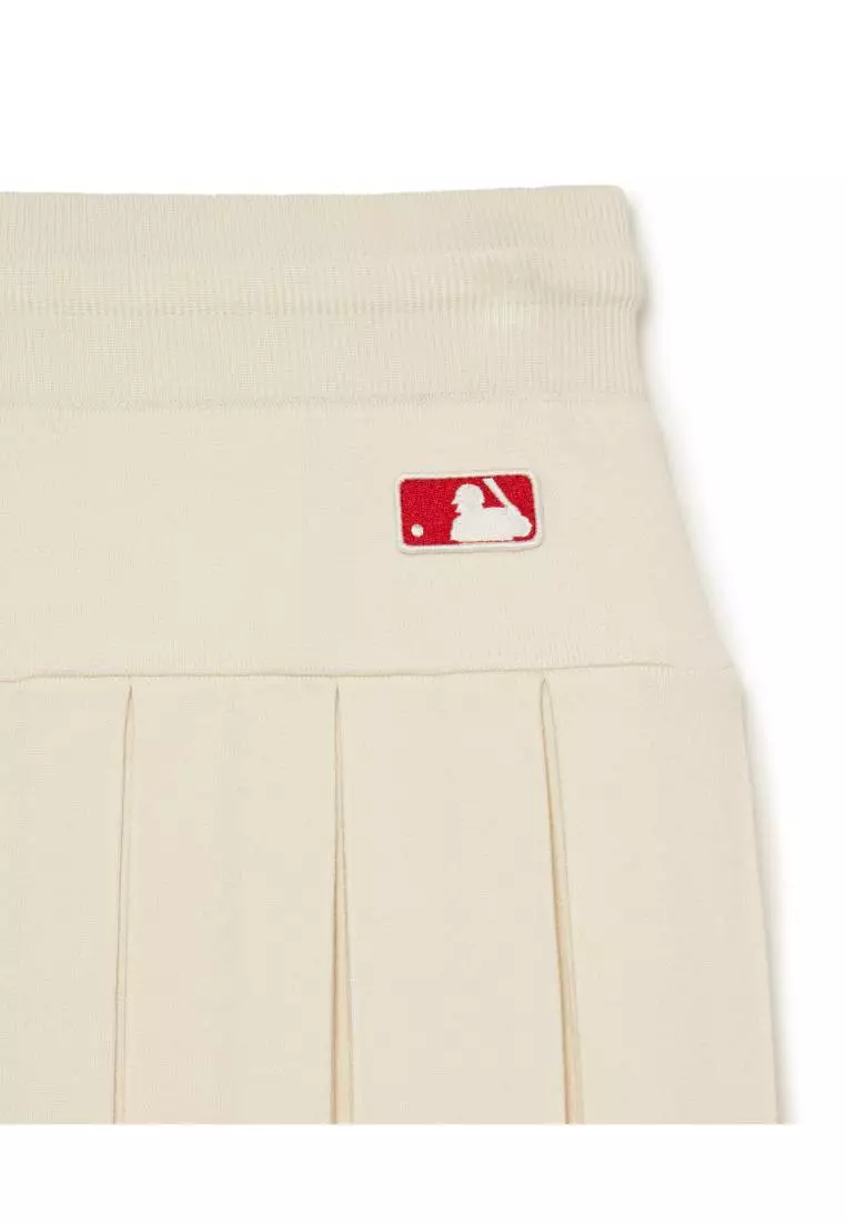 WOMEN’S CLASSIC SPORTS STRIPE KNIT PLEATS SKIRT BOSTON RED SOX