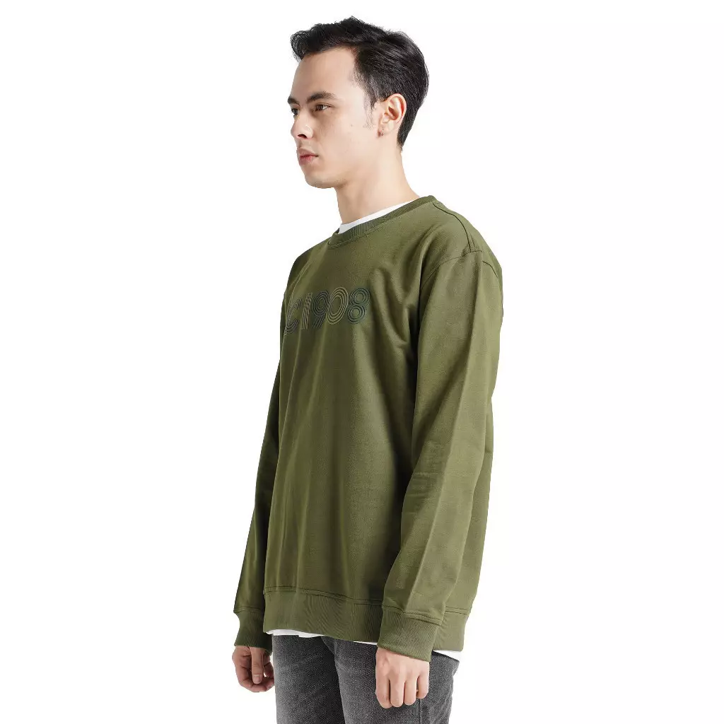 Lee Cooper Sweater LC 1908 Lines Olive