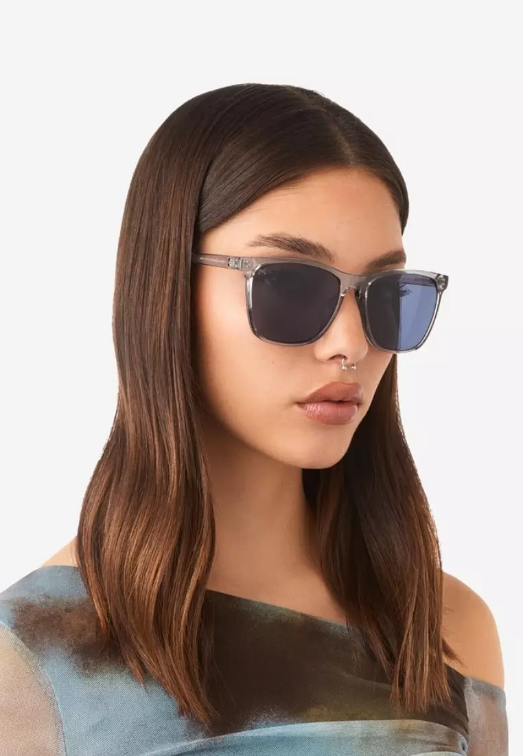 Wave - Grey Smoke Blue Sunglasses for Men and Women, Unisex. Official Product Designed in Spain