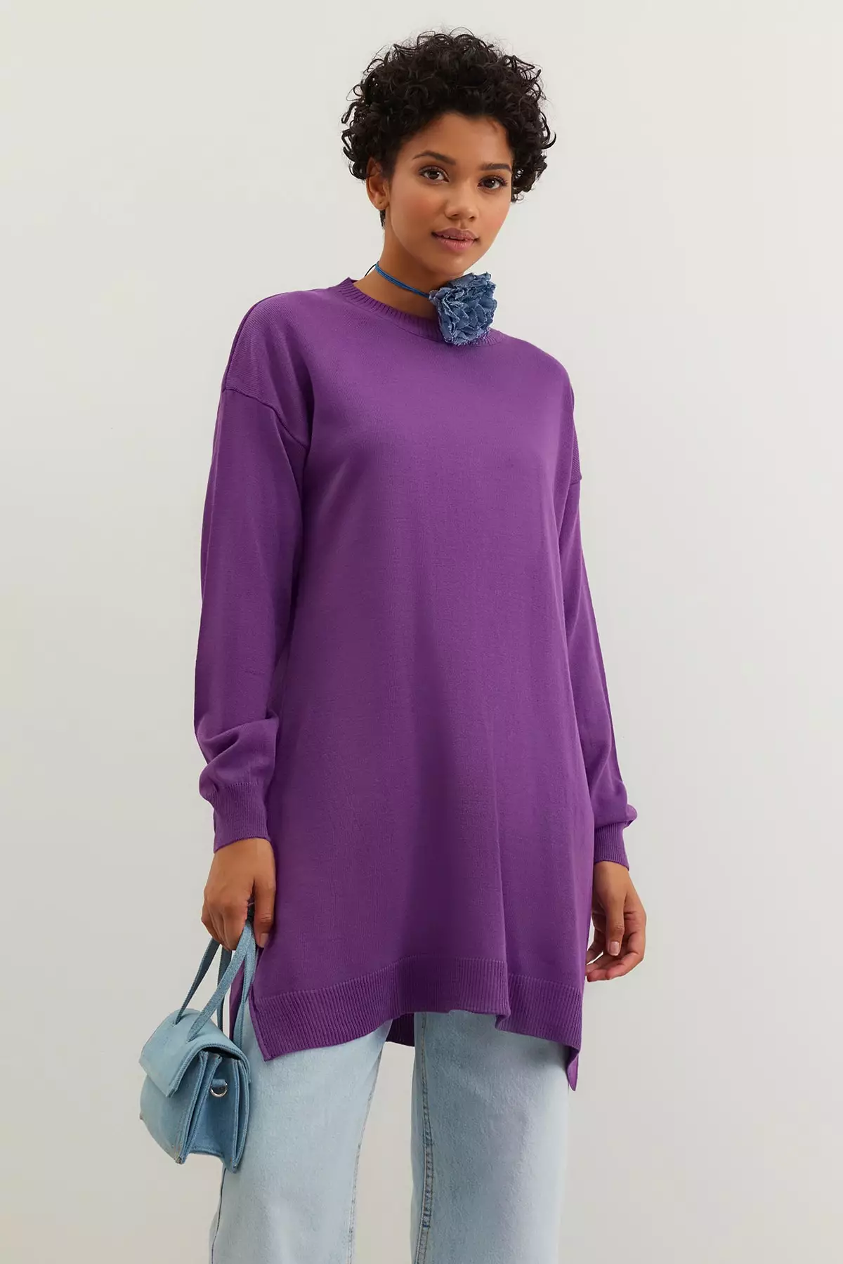 Purple polo discount neck jumper