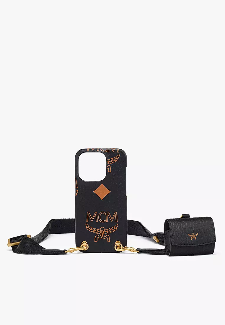 iPhoneアクセサリー MCM iPhone15ProMax Case+AirPodsPro Charm Buy MCM iPhone 15 Pro Case w/ AirPods Pro Charm in Maxi