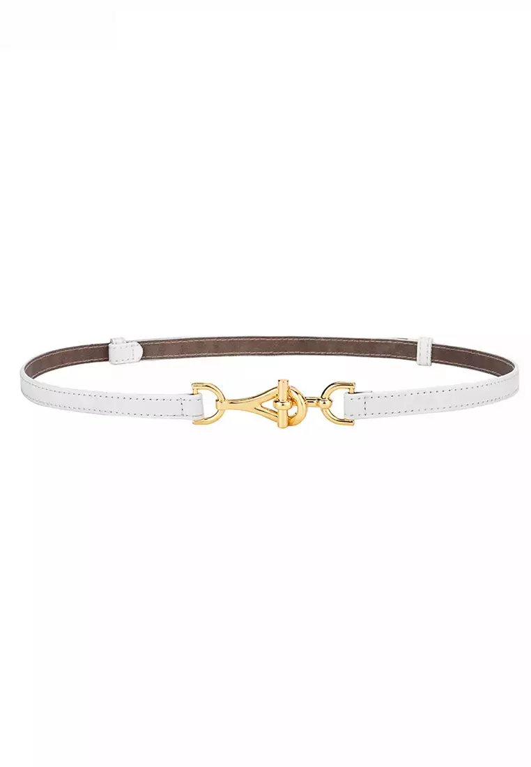 Thin white belt outlet