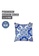 HOUZE blue HOUZE - LIV Peranakan Cushion Cover - Blue B 5F638HL32EF074GS_2