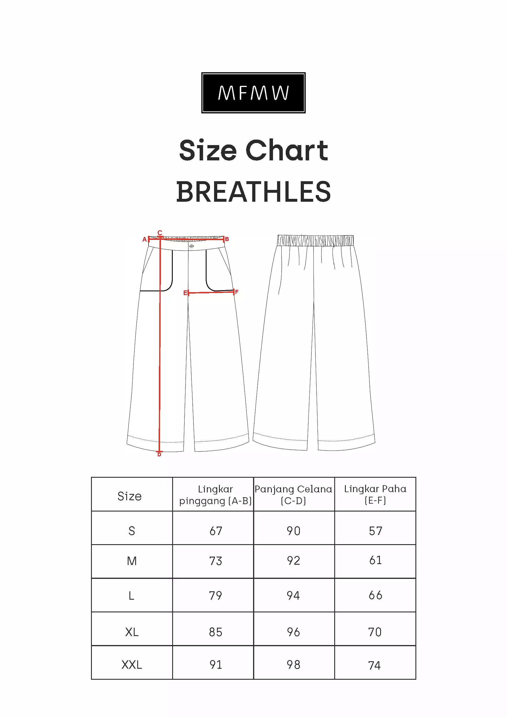 MFMW Breathles Celana Panjang Kubus