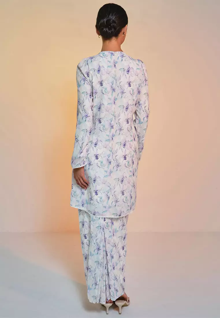 Bulanara Blouse & Skirt - Cream/Violet Orchid