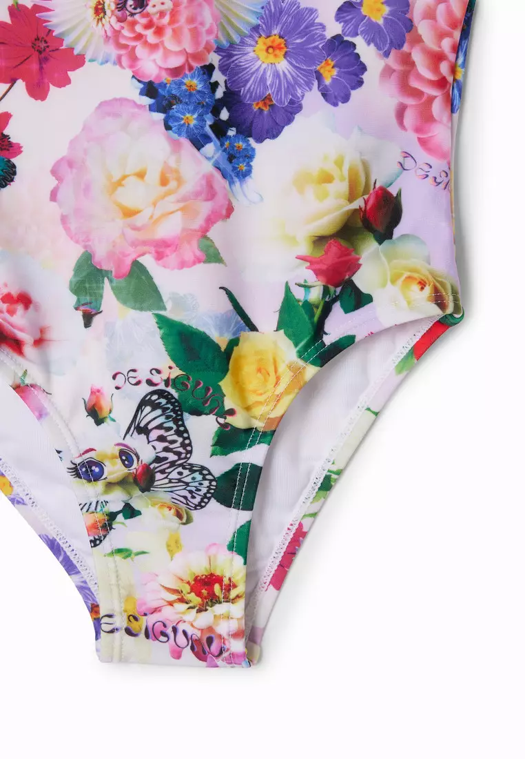 Desigual Girl Fantasy strap swimsuit.