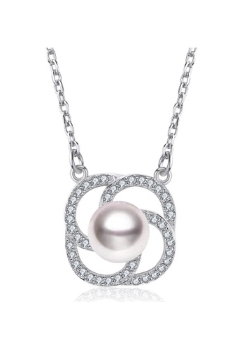 A.Excellence silver Premium Japan Akoya Sea Pearl  8.00-9.00mm Flower Necklace 93087AC2E5C9A4GS_1