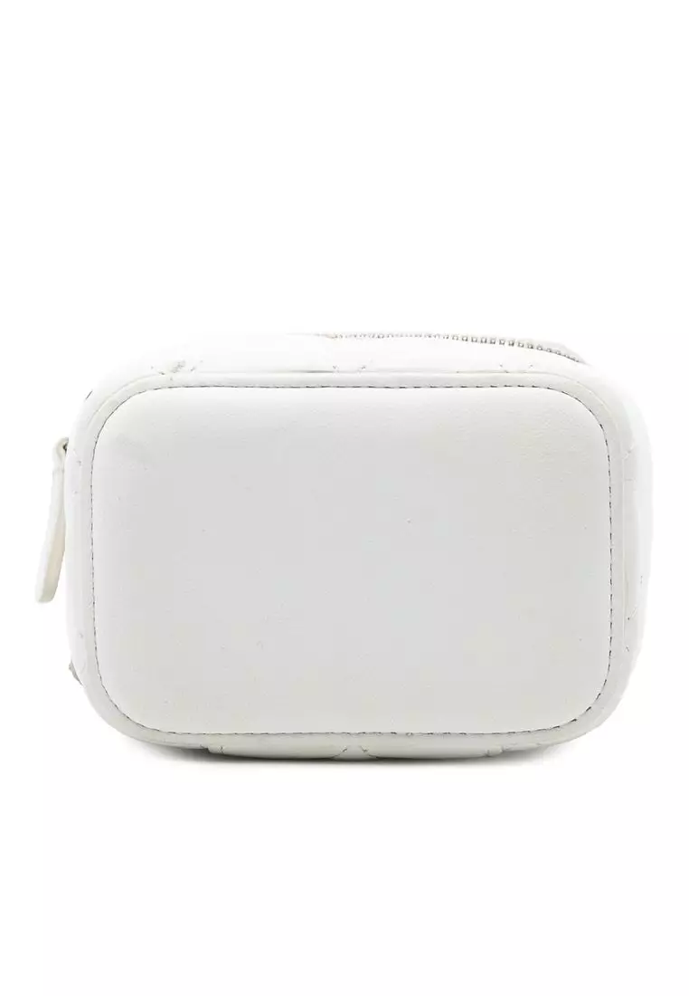 Pre-Loved Chanel Mini Quilted Lambskin Pearl Crush Vanity Case With Chain
