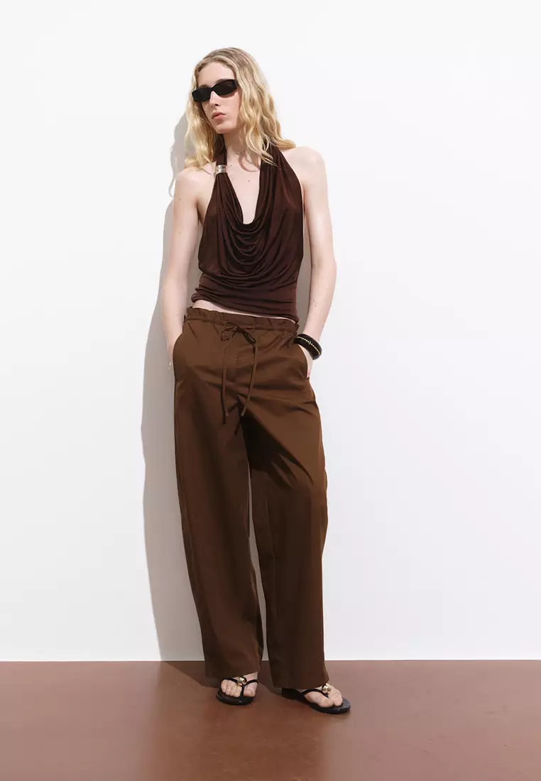 Paper Bag Cotton Trousers