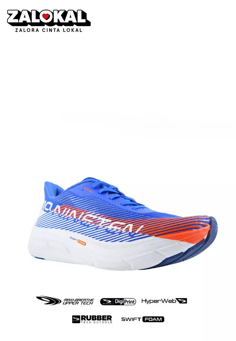 910 nineten REISHIKA BOLSTER sepatu lari - Biru/Jingga/Putih