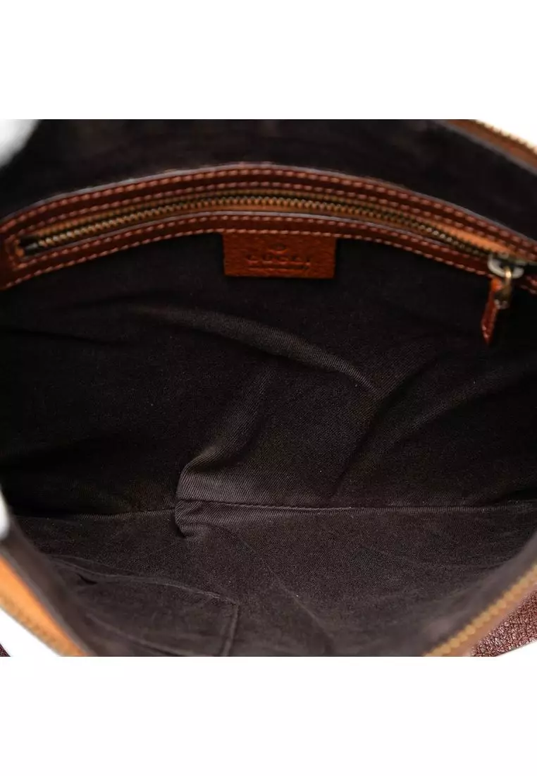 Pre-Loved Gucci Gg Canvas Nailhead Crossbody