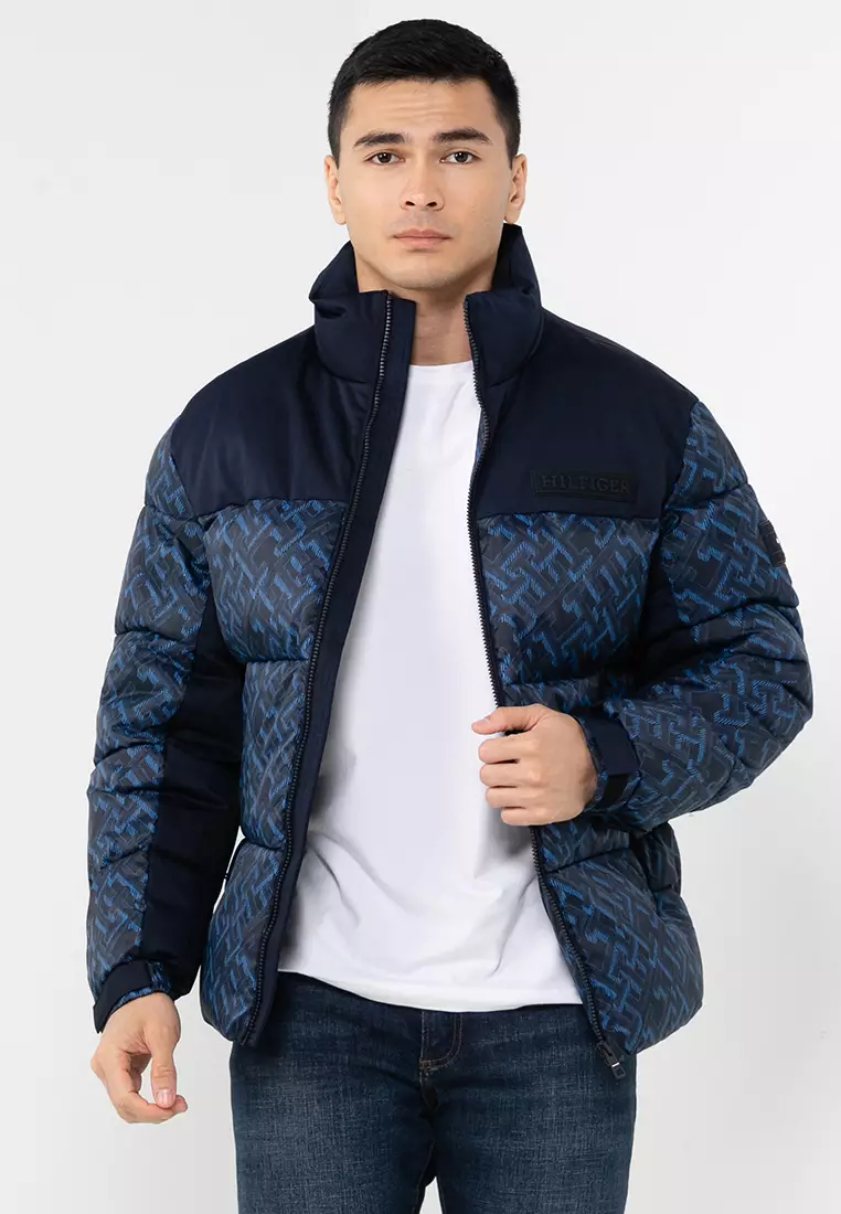 Monogram padded jacket calvin klein on sale