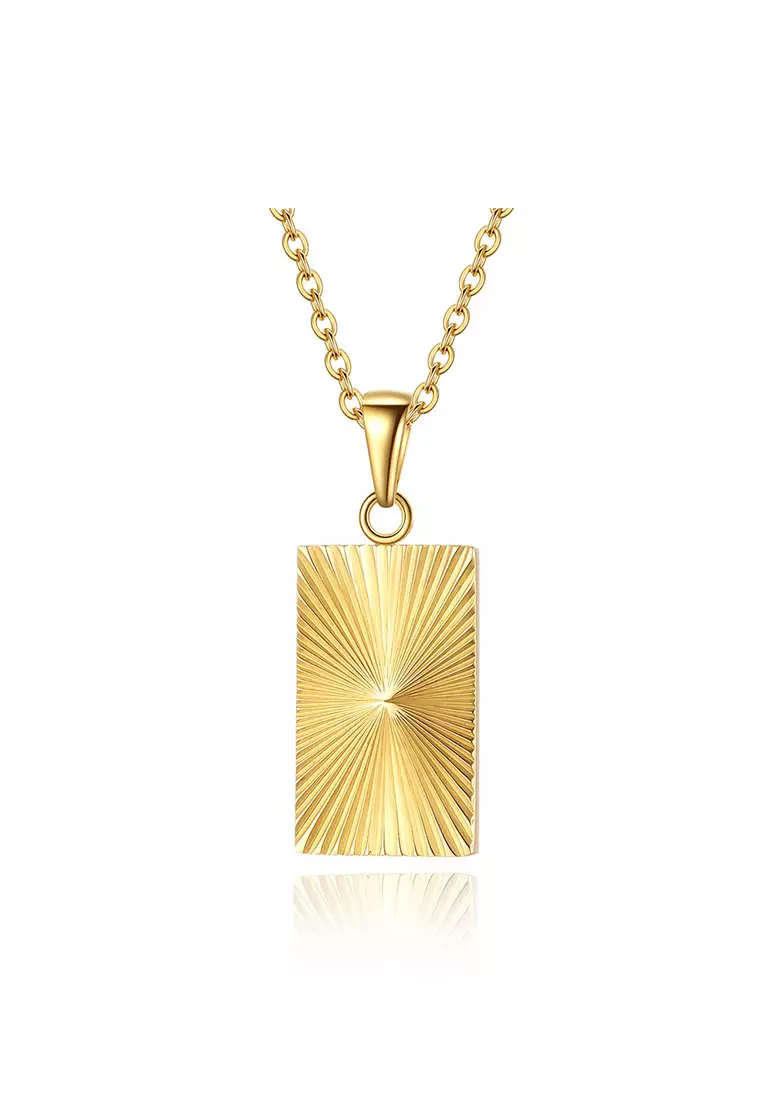 Gold rectangle top pendant