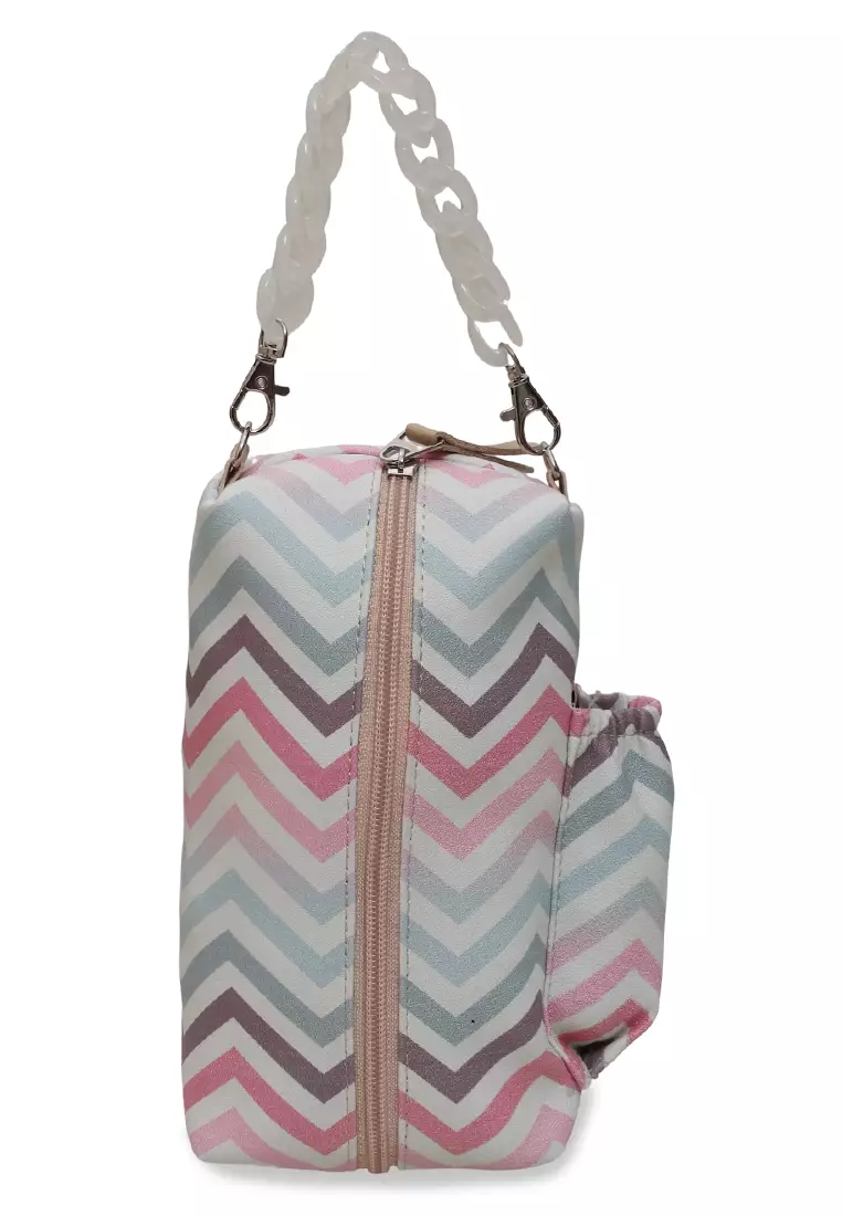 Firda Kantong Tisu 3 IN 1 Desain Simple Multi Color Dan Gambar Unik - Chevron Krem 274C