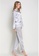 SMROCCO grey Silk Like Long Sleeve Long Pants Pyjamas Set L8009 (Grey) 28844AA63A8C9EGS_3