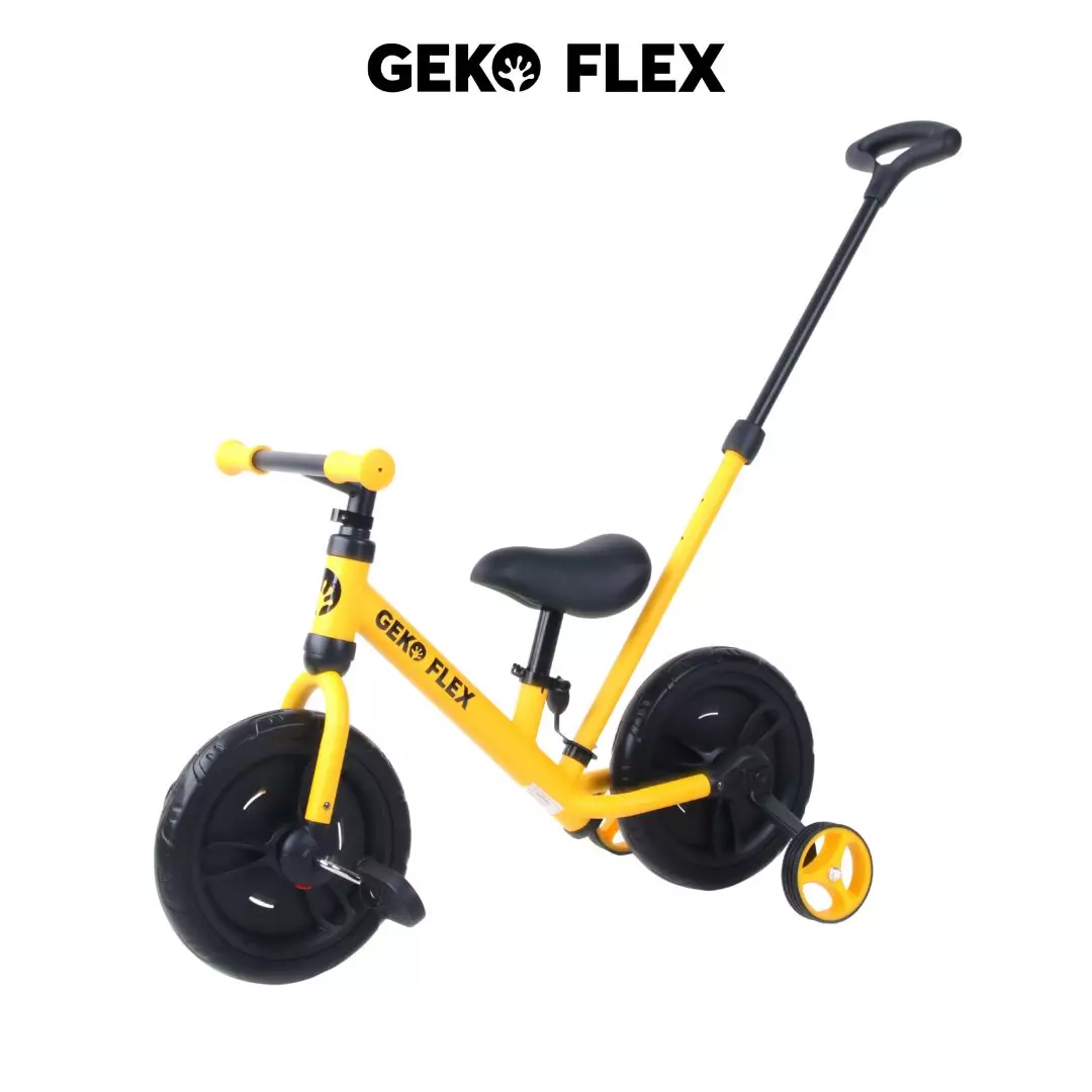 Geko Flex 6in1 Balance Bike Yellow - Sepeda Anak multifungsi