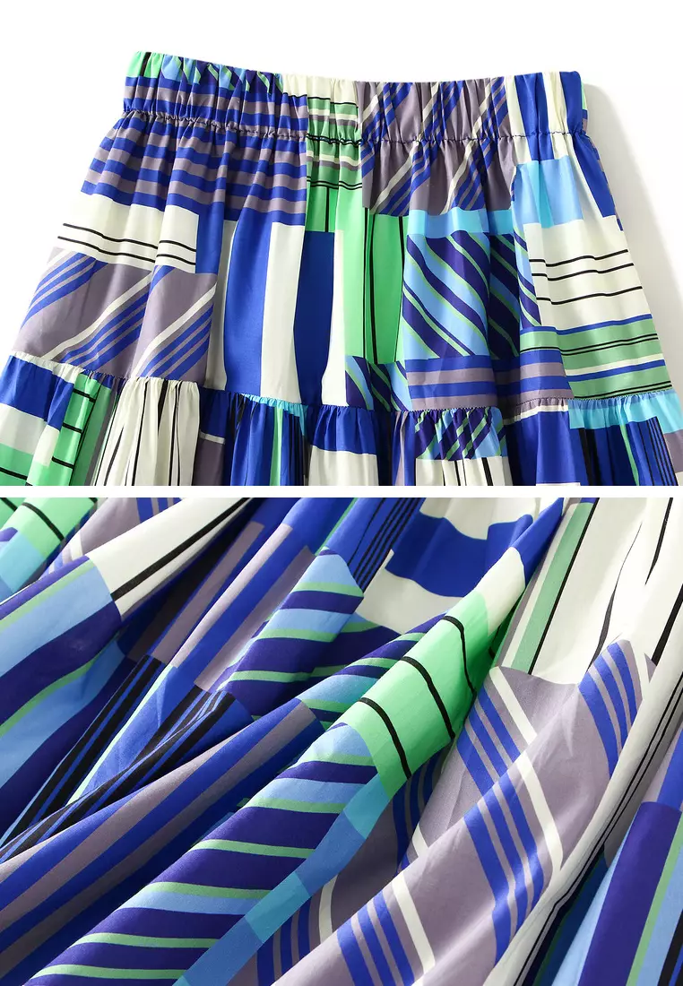 Oil Print A-line Skirt AF2302