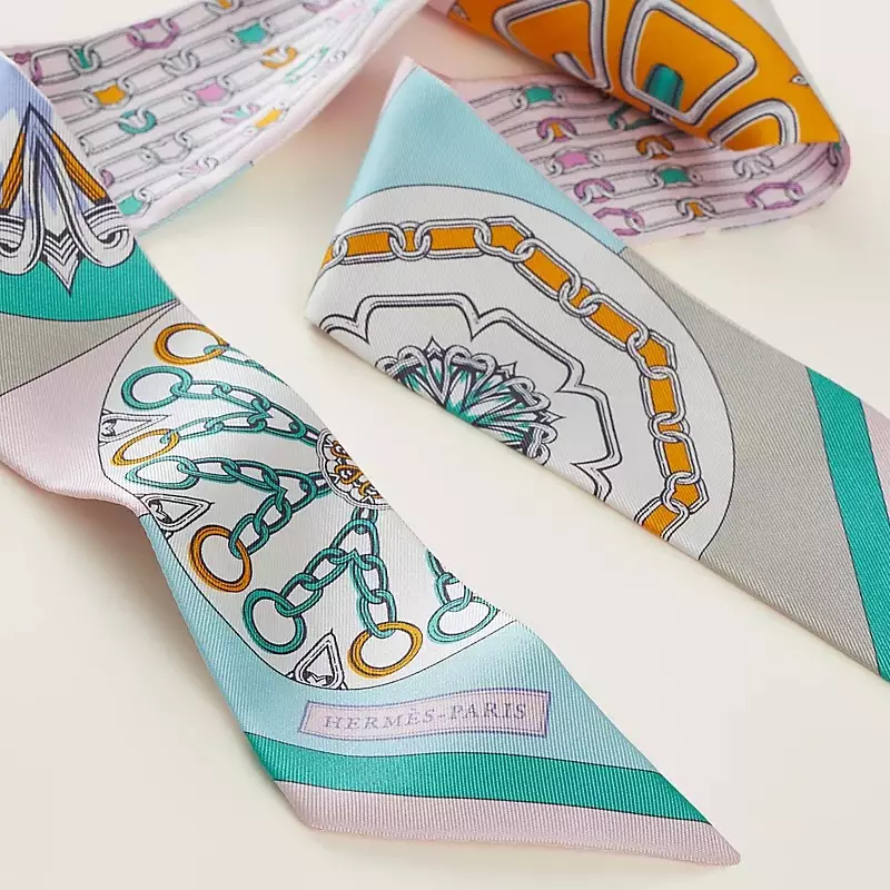 Twilly Effet Kaleidoscope Rose/Turquoise/Multicolore