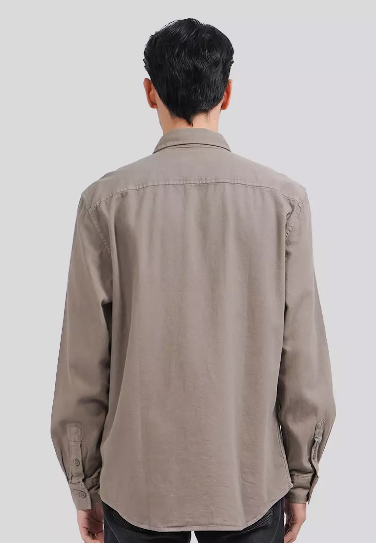 Garment Dyed Long Sleeve Shirt