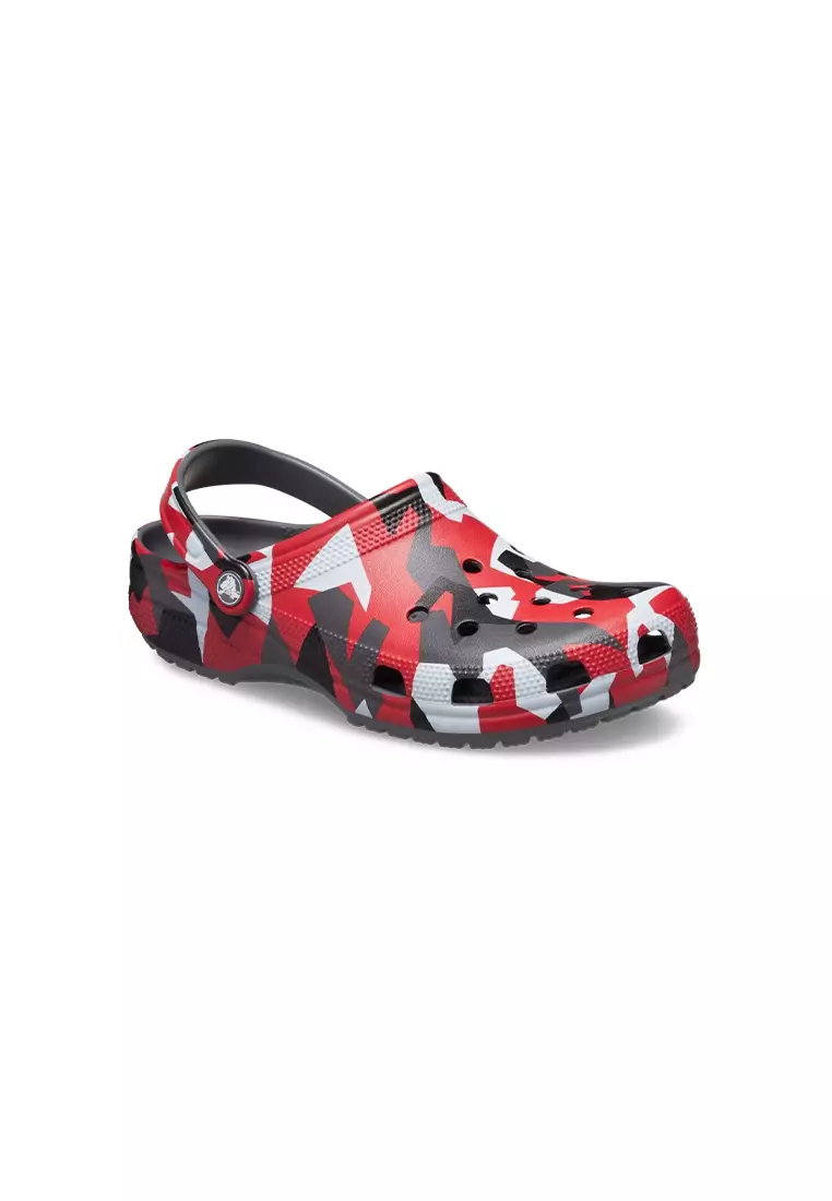 Discount on Crocs  shoes - SKU: Classic Geo Camo Clog in Slate Grey Multi