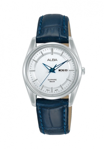 ALBA PHILIPPINES blue Silver White Dial Blue Leather Strap AN8043 Quartz Women's Watch FA1A6ACD4BE22FGS_1