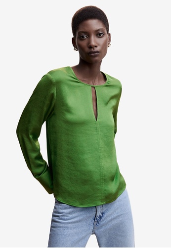 Mango Blouse With Cut-Out Detail | ZALORA Malaysia