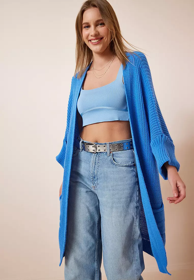 Oversized Long Pocket Knitwear Cardigan