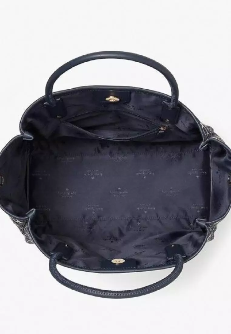 Kate Spade Everything Spade Flower Jacquard Medium Tote Blue Multi