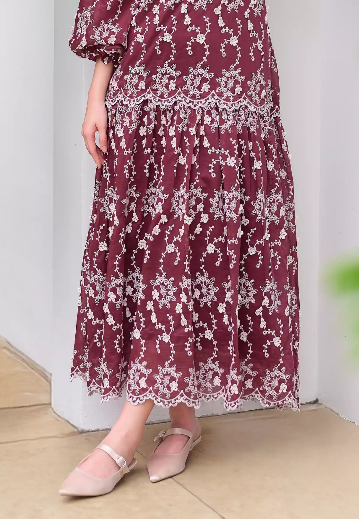 Alma Dress - Burgundy