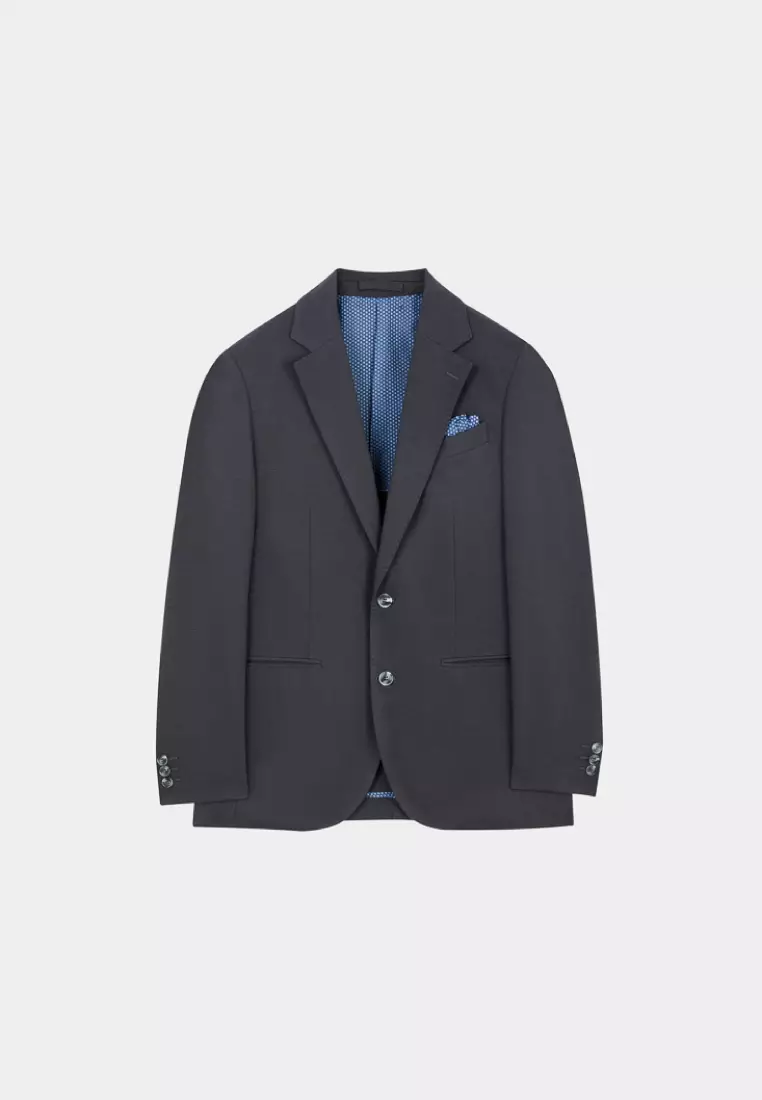 Dark Grey Cooling Stretch Knit Blazer