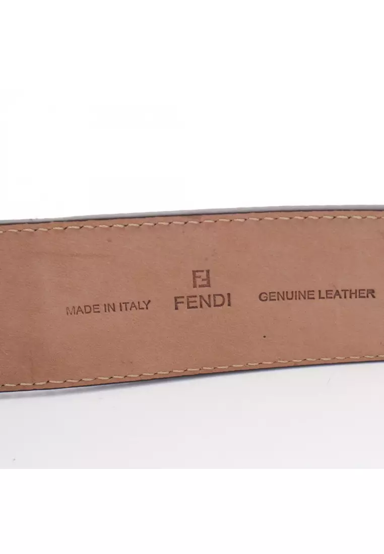 Fendi Pre-Loved Fendi FF logo buckle, leopard gold hardware  display picture 2