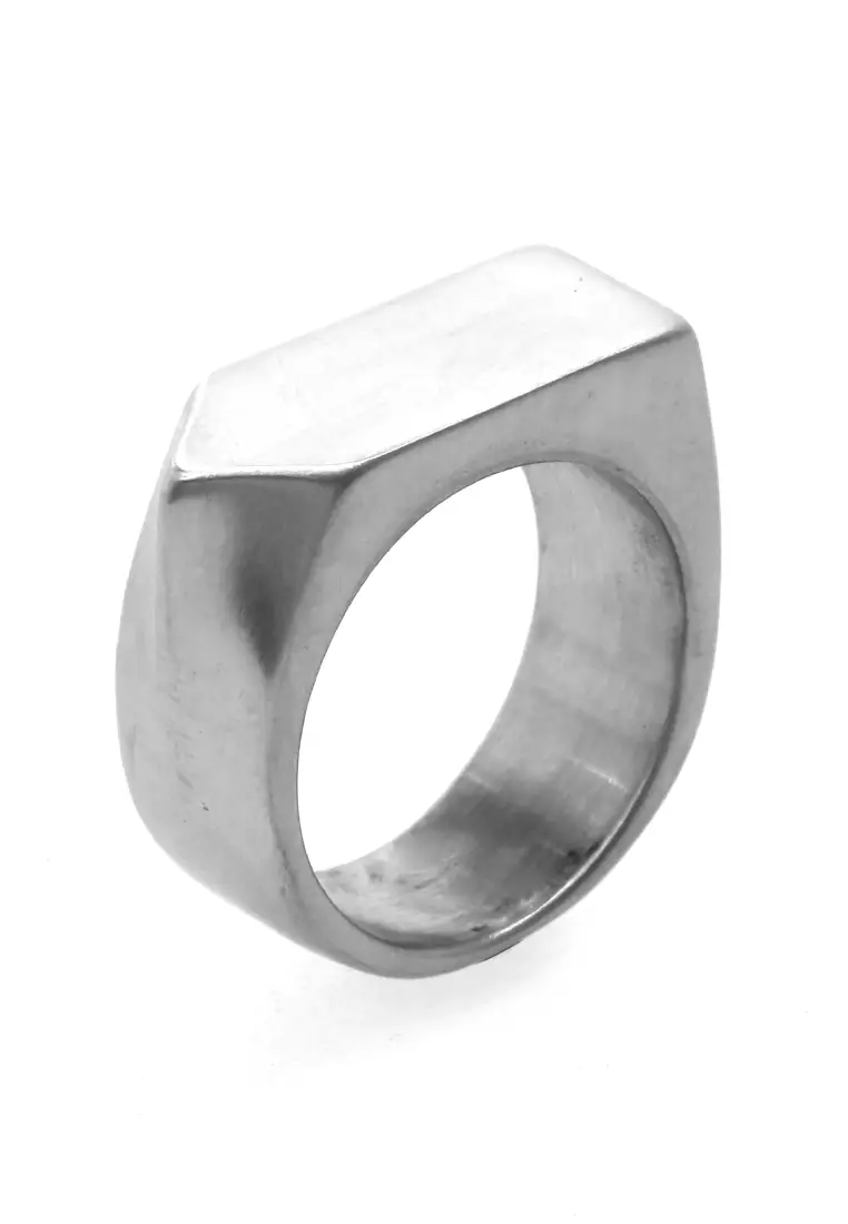 Daisy Aksesoris Fashion Pria Wanita CIncin Uniqe Design Material Titanium ORIGINAL - Silver Doff