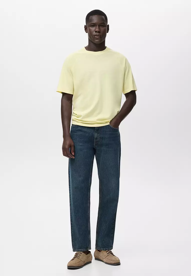Relaxed-Fit Cotton-Linen T-Shirt