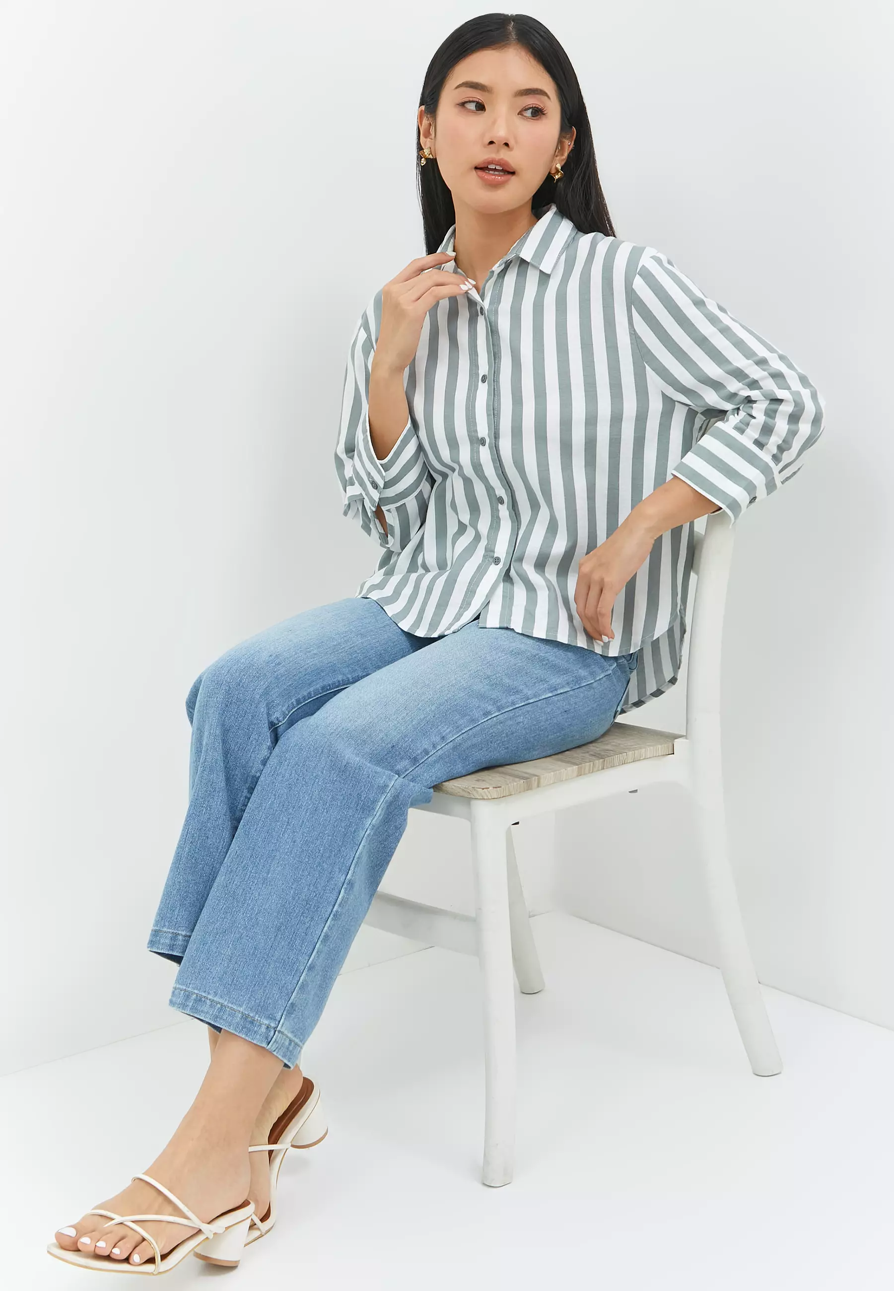Suzy Grey Stripe Shirt (G.13142)