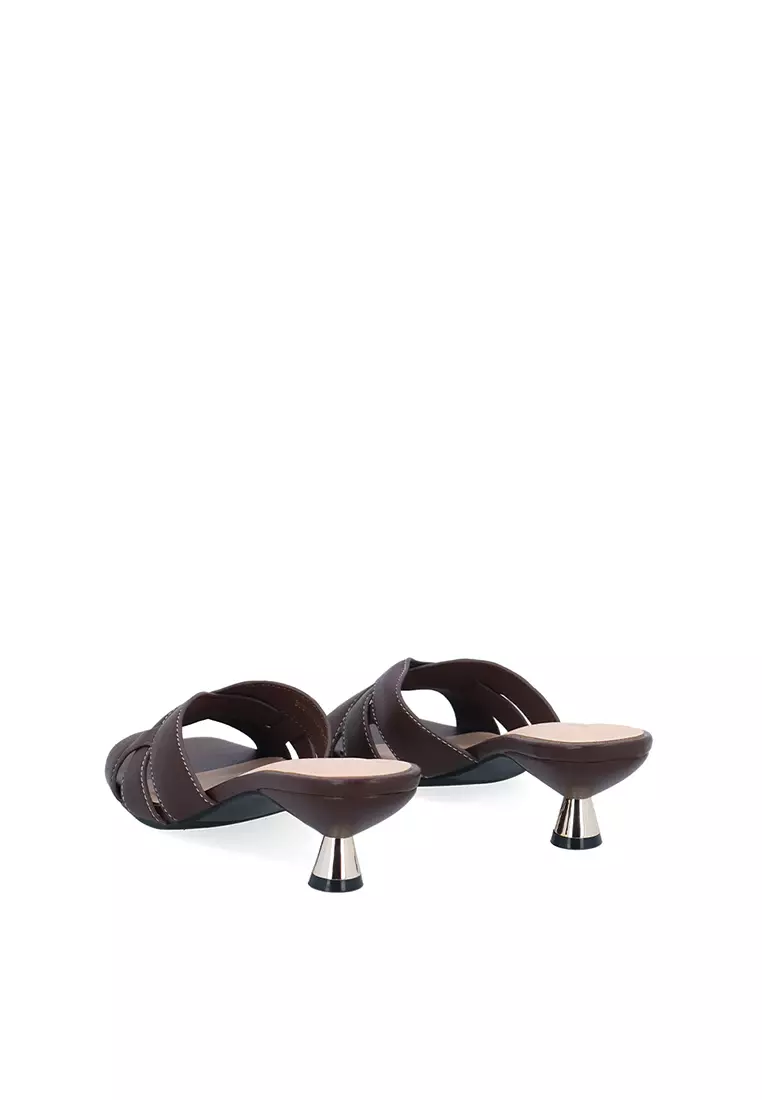 Dark Brown Noelle Heeled Sandals