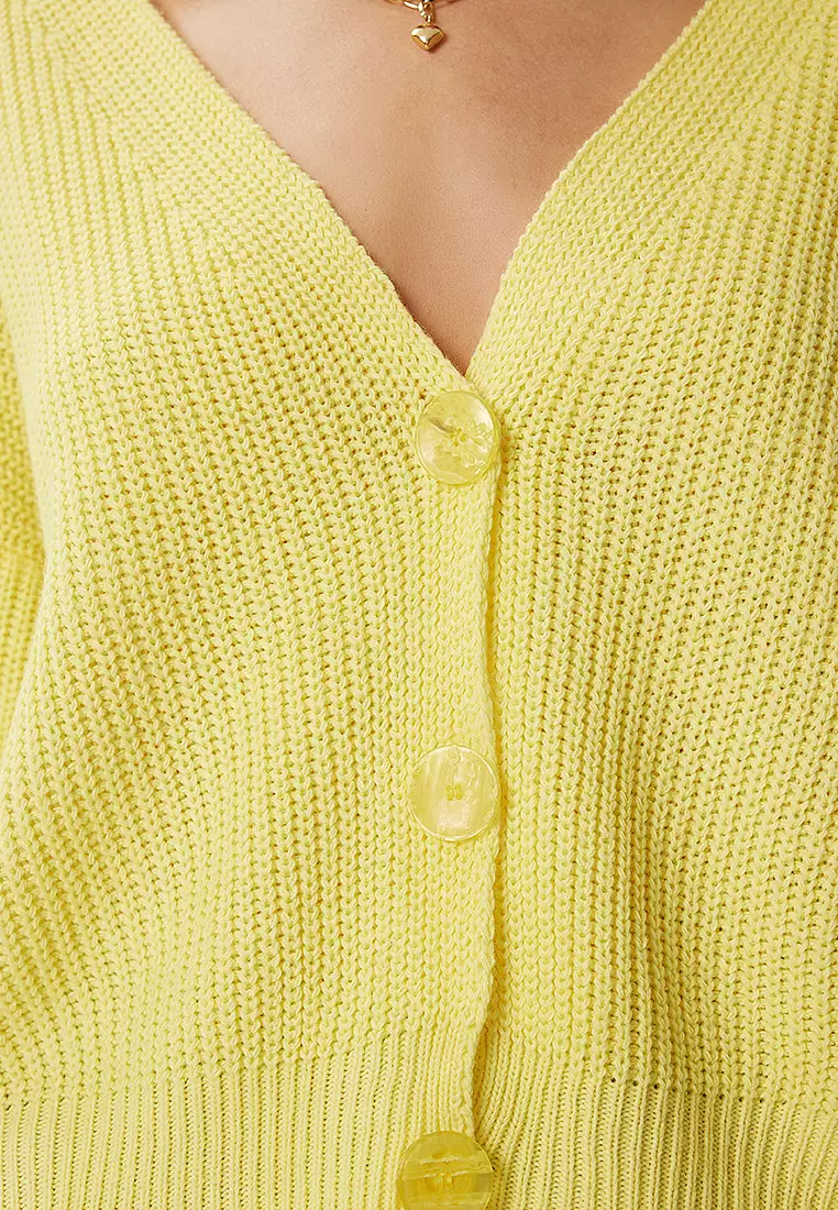 V-Neck Knit Cardigan