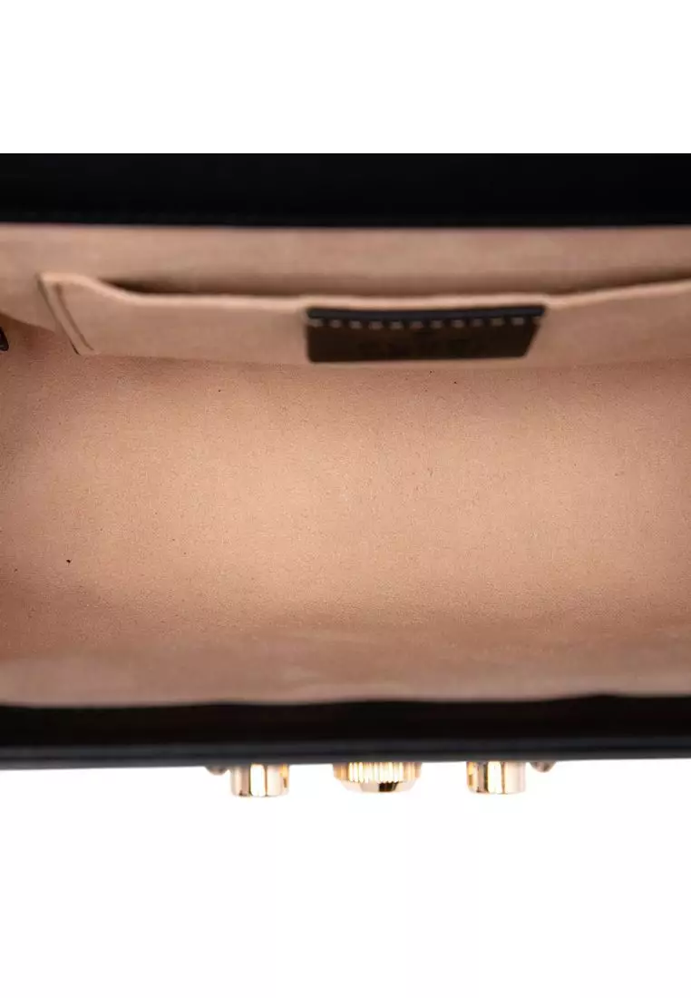 Pre-Loved Gucci Small Gg Supreme Bee Padlock Crossbody