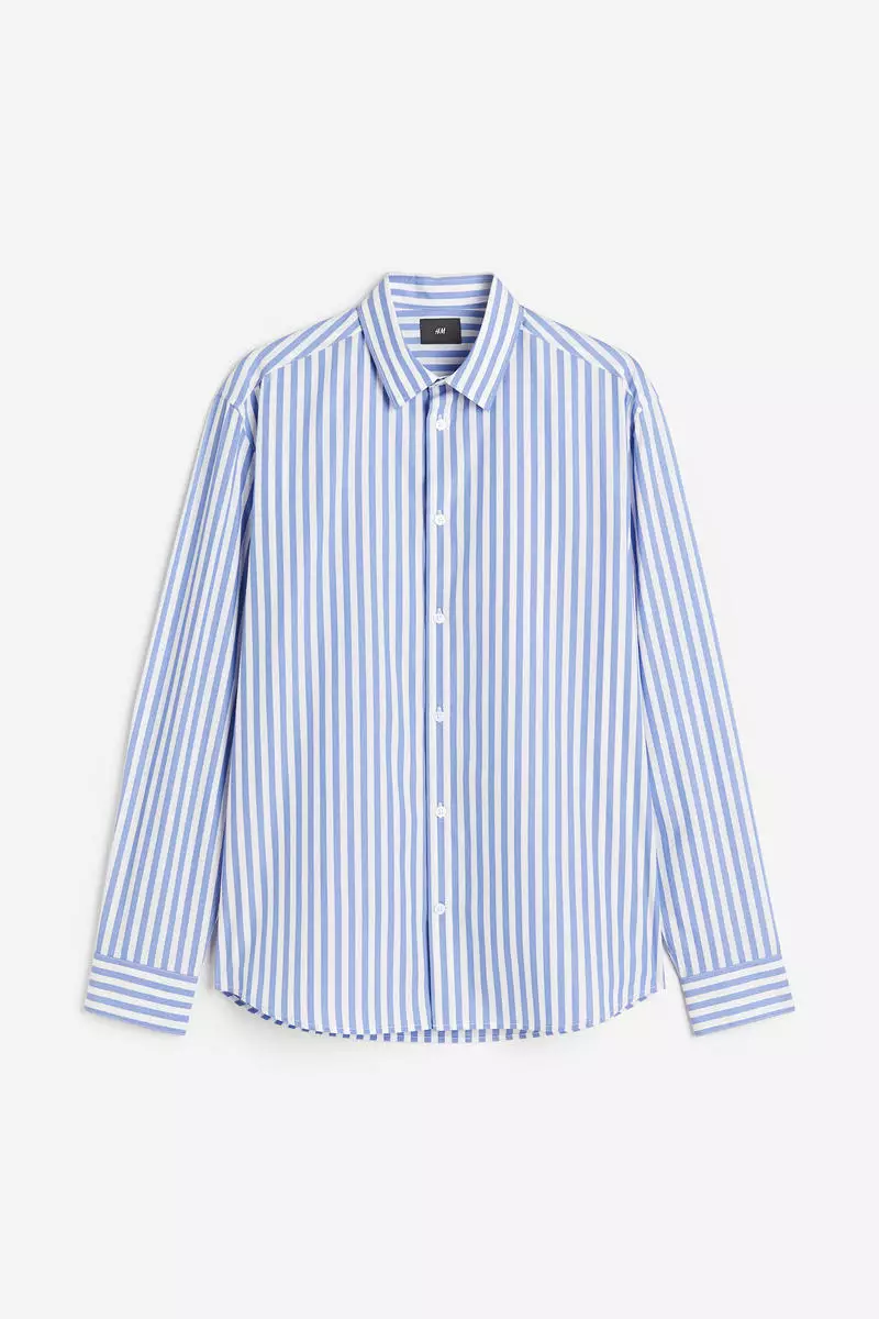 Buy H&M Regular Fit Poplin shirt Online | ZALORA Malaysia