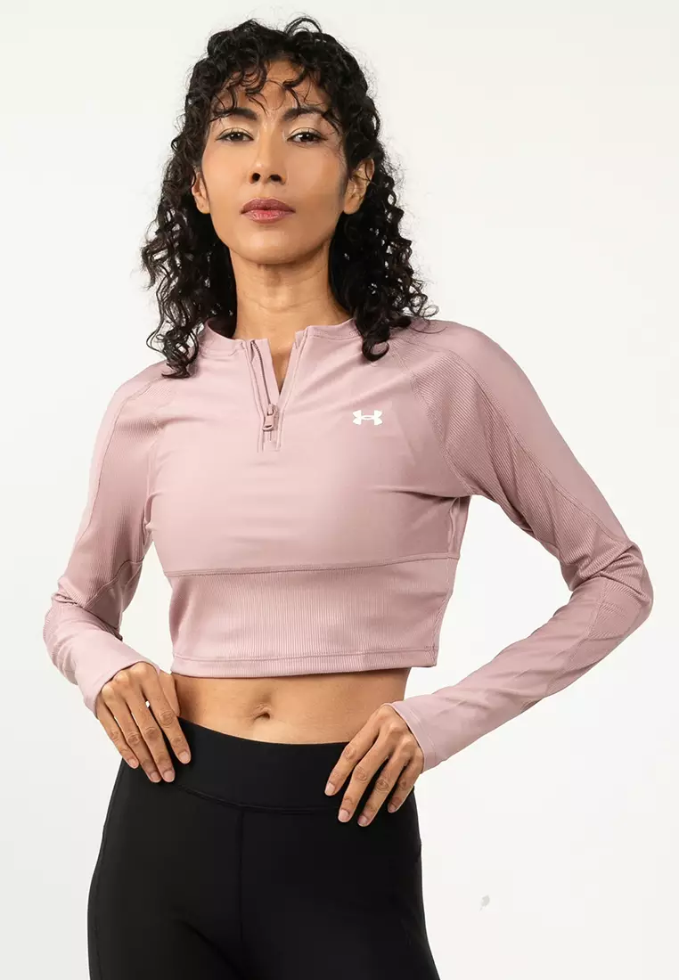 buy-under-armour-heatgear-rib-women-s-1-4-zip-top-online-zalora-malaysia