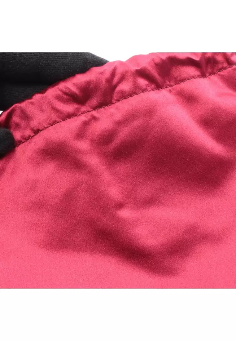 Pre-Loved MIU MIU DUCHESSE Duchess Pouch silk leather Red purse