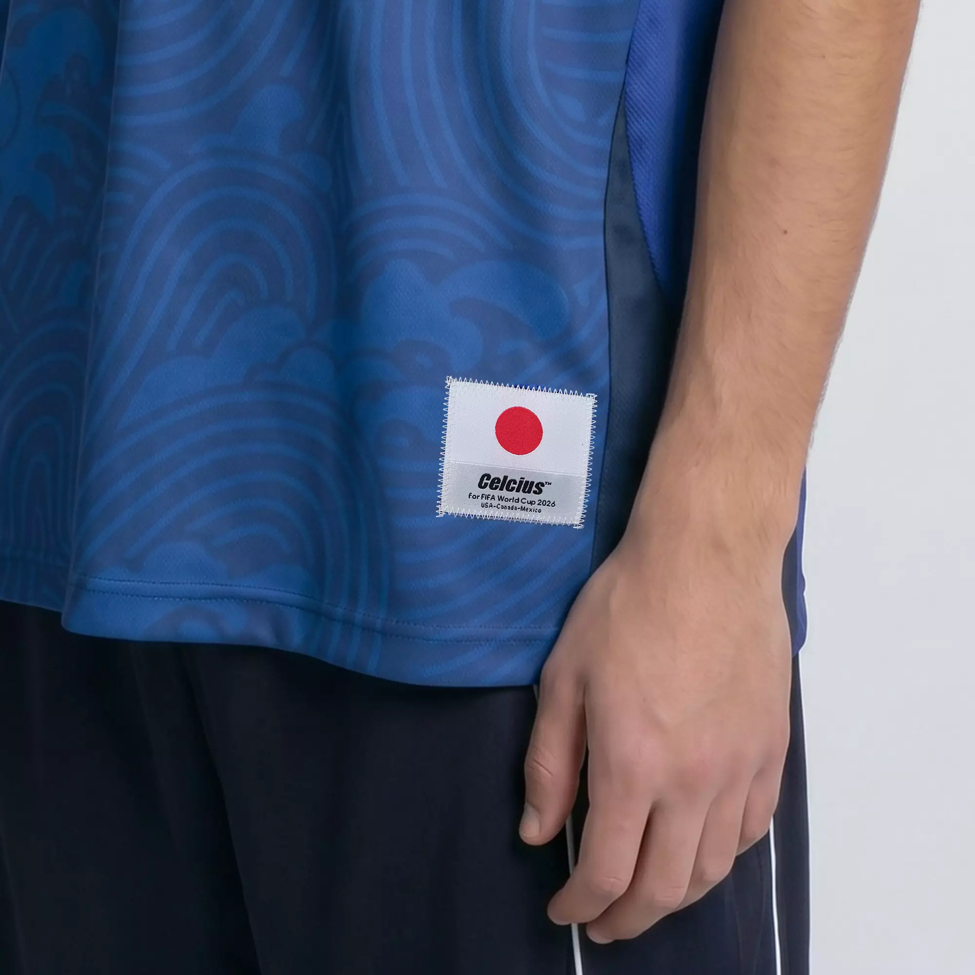 CELCIUS Japan Hokusai Wave Polo Shirt Jersey LIN001634C Biru