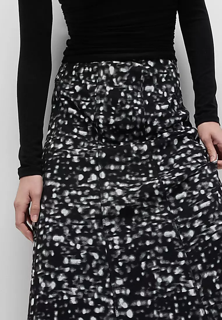 Jersey Printed Midaxi Skirt