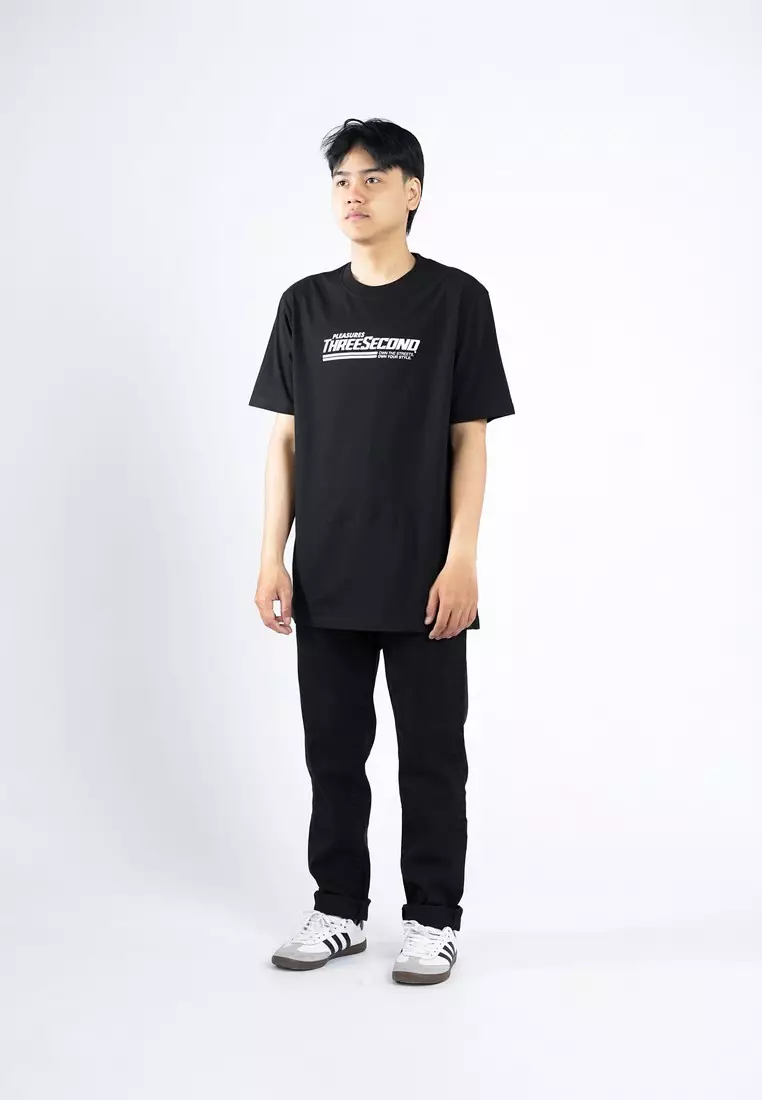 3Second Men's T-Shirt Short Sleeve Regular Fit Cotton Own The Streets OL-C350525