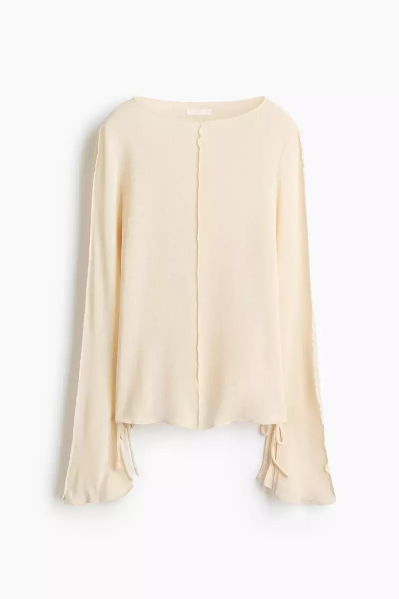 Knitted boat-neck top